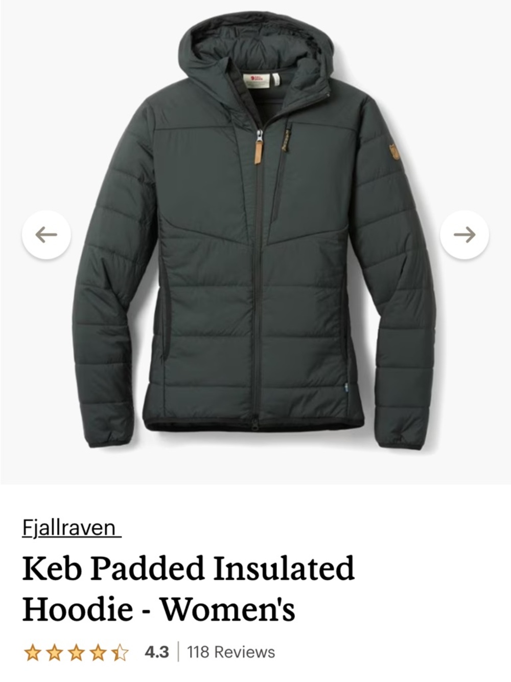 Fjallraven Keb Padded Insulated hoodie